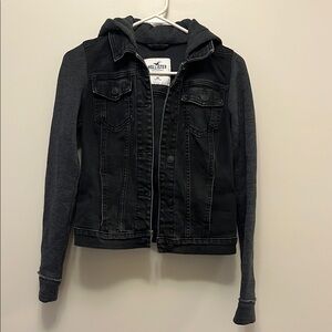 Hollister Black Jacket with Charcoal Sleeves